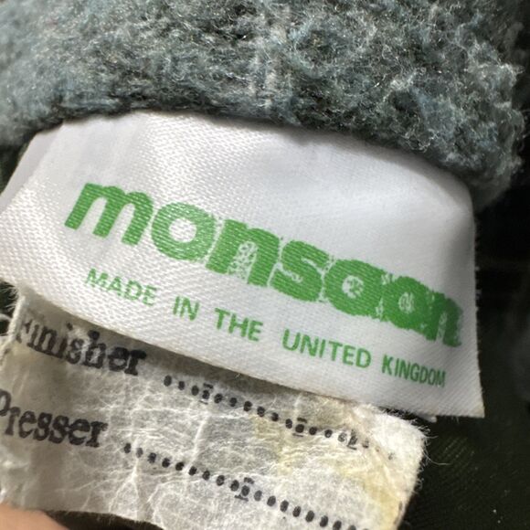 VTG 80s Monsoon Country Cover Scotch Plaid Lined L Barn Coat Jacket Made In UK - Picture 6 of 11